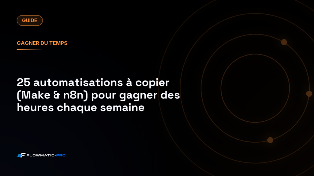 25 automatisations à copier (Make & n8n) pour gagner des heures chaque semaine
