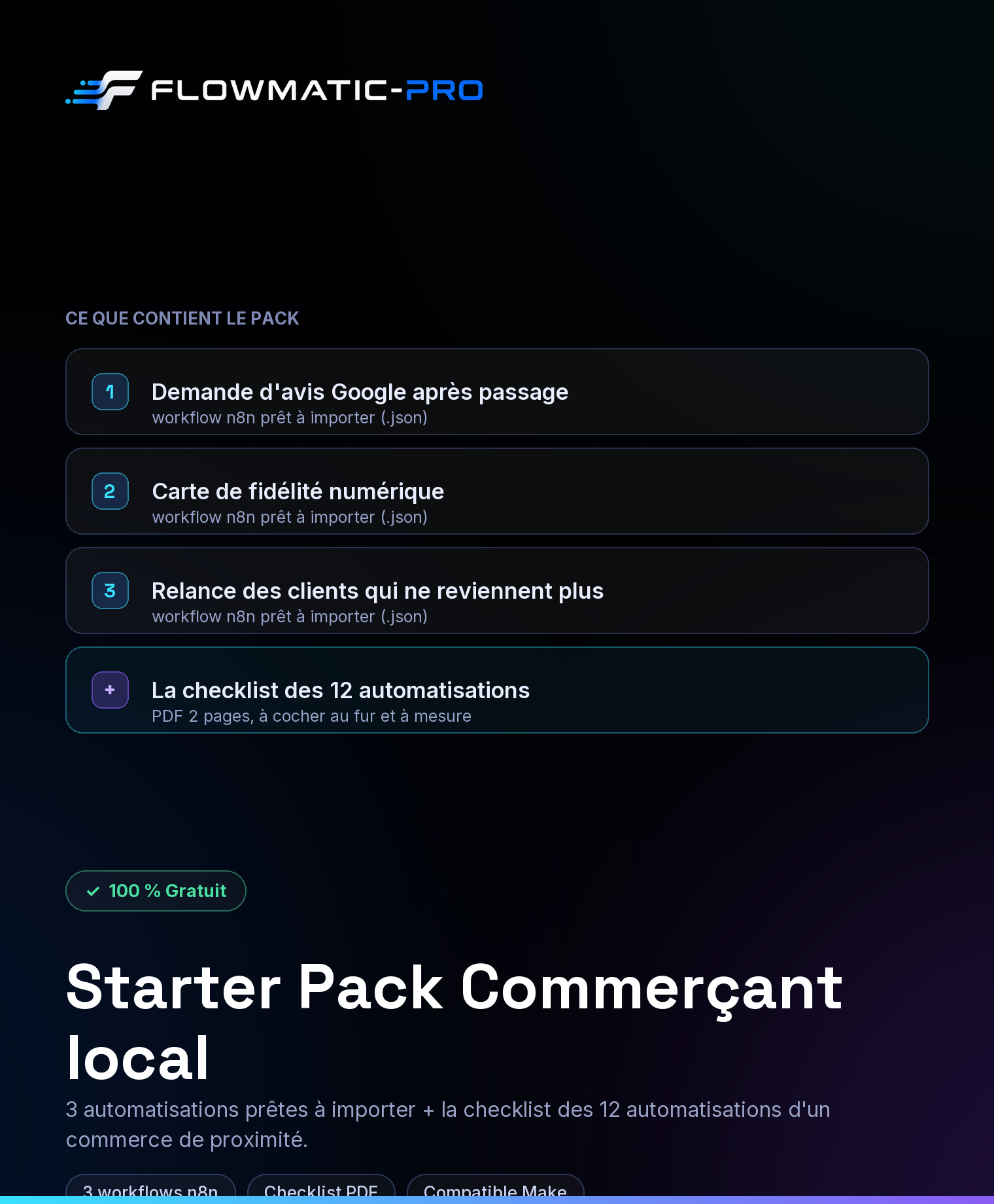Commerçant local — Starter Pack Flowmatic-Pro